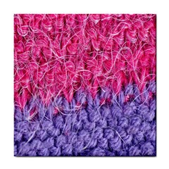 Wool Knitting Stitches Thread Yarn Tile Coasters by Nexatart