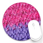 Wool Knitting Stitches Thread Yarn Round Mousepads Front