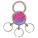 Wool Knitting Stitches Thread Yarn 3-Ring Key Chains Front