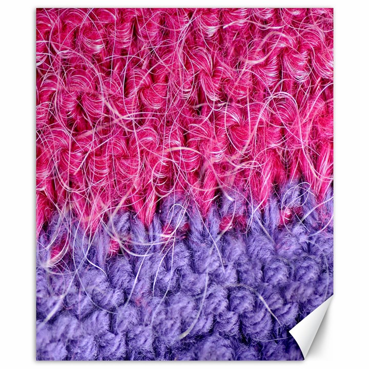 Wool Knitting Stitches Thread Yarn Canvas 8  x 10 