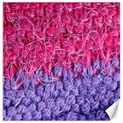 Wool Knitting Stitches Thread Yarn Canvas 12  x 12  