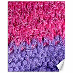 Wool Knitting Stitches Thread Yarn Canvas 11  x 14  