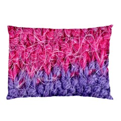 Wool Knitting Stitches Thread Yarn Pillow Case (two Sides) by Nexatart