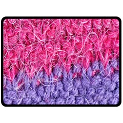 Wool Knitting Stitches Thread Yarn Double Sided Fleece Blanket (large)  by Nexatart