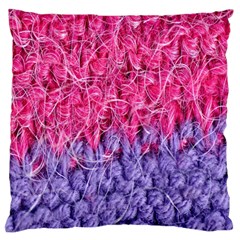 Wool Knitting Stitches Thread Yarn Large Flano Cushion Case (two Sides) by Nexatart