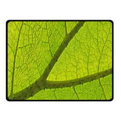 Green Leaf Plant Nature Structure Double Sided Fleece Blanket (small)  by Nexatart