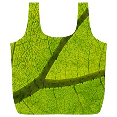 Green Leaf Plant Nature Structure Full Print Recycle Bags (l)  by Nexatart