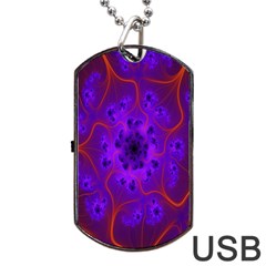 Fractal Mandelbrot Julia Lot Dog Tag Usb Flash (one Side) by Nexatart