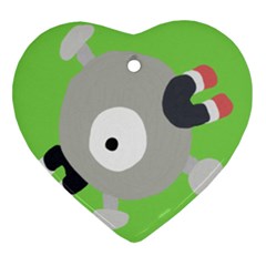 Magnemite (blue) Ornament (heart) by SamEarl13