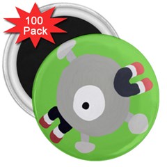 Magnemite (blue) 3  Magnets (100 Pack) by SamEarl13