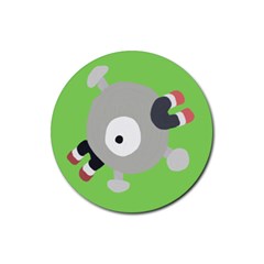 Magnemite (blue) Rubber Round Coaster (4 Pack)  by SamEarl13