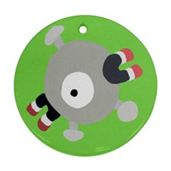 Magnemite (blue) Round Ornament (two Sides) by SamEarl13