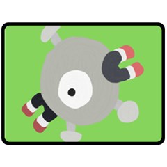 Magnemite (blue) Fleece Blanket (large)  by SamEarl13