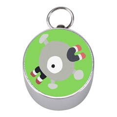 Magnemite (blue) Mini Silver Compasses by SamEarl13