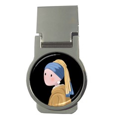 Girl With A Pearl Earring Money Clips (round)  by Valentinaart