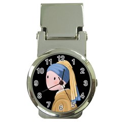 Girl With A Pearl Earring Money Clip Watches by Valentinaart