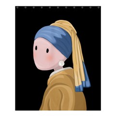 Girl With A Pearl Earring Shower Curtain 60  X 72  (medium)  by Valentinaart