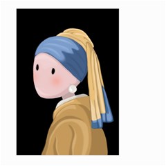 Girl With A Pearl Earring Large Garden Flag (two Sides) by Valentinaart