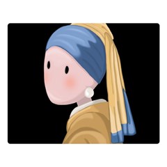 Girl With A Pearl Earring Double Sided Flano Blanket (large)  by Valentinaart