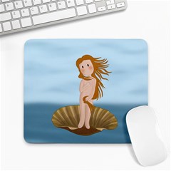 The Birth Of Venus Large Mousepads by Valentinaart