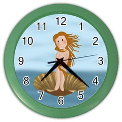 The Birth Of Venus Color Wall Clocks by Valentinaart