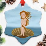 The Birth of Venus Snowflake Ornament (Two Sides) Front