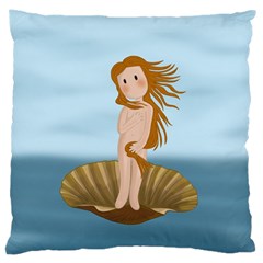 The Birth Of Venus Large Cushion Case (two Sides) by Valentinaart