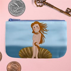 The Birth Of Venus Large Coin Purse by Valentinaart