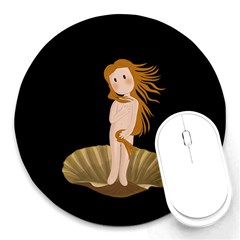 The Birth Of Venus Round Mousepads by Valentinaart