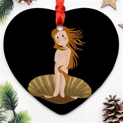 The Birth Of Venus Ornament (heart) by Valentinaart