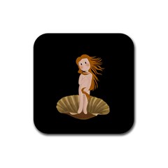 The Birth Of Venus Rubber Coaster (square)  by Valentinaart