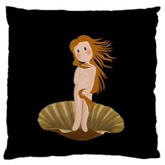 The Birth Of Venus Large Cushion Case (one Side) by Valentinaart