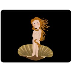 The Birth Of Venus Double Sided Fleece Blanket (large)  by Valentinaart