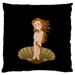 The Birth Of Venus Large Flano Cushion Case (one Side) by Valentinaart