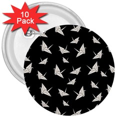 Paper Cranes Pattern 3  Buttons (10 Pack)  by Valentinaart