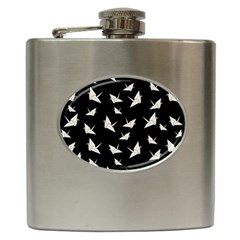 Paper Cranes Pattern Hip Flask (6 Oz) by Valentinaart