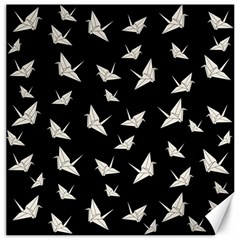 Paper Cranes Pattern Canvas 12  X 12   by Valentinaart