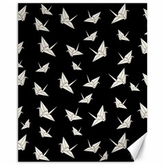 Paper Cranes Pattern Canvas 11  X 14   by Valentinaart