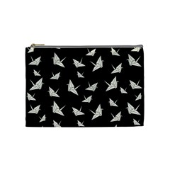 Paper Cranes Pattern Cosmetic Bag (medium)  by Valentinaart