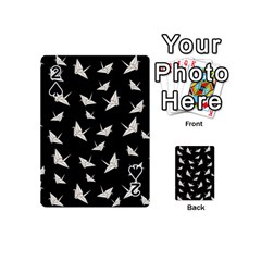 Paper Cranes Pattern Playing Cards 54 (mini)  by Valentinaart