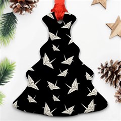 Paper Cranes Pattern Christmas Tree Ornament (two Sides) by Valentinaart