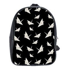 Paper Cranes Pattern School Bag (xl) by Valentinaart