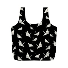 Paper Cranes Pattern Full Print Recycle Bags (m)  by Valentinaart