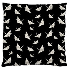 Paper Cranes Pattern Large Flano Cushion Case (one Side) by Valentinaart