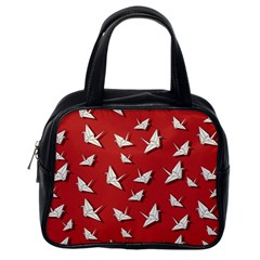 Paper Cranes Pattern Classic Handbags (one Side) by Valentinaart