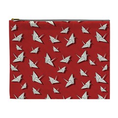 Paper Cranes Pattern Cosmetic Bag (xl) by Valentinaart