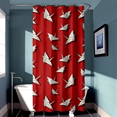 Paper Cranes Pattern Shower Curtain 36  X 72  (stall)  by Valentinaart