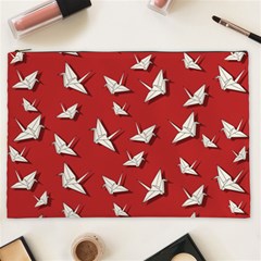 Paper Cranes Pattern Cosmetic Bag (xxl)  by Valentinaart