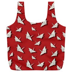 Paper Cranes Pattern Full Print Recycle Bags (l)  by Valentinaart