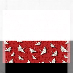 Paper Cranes Pattern Rectangular Jigsaw Puzzl by Valentinaart